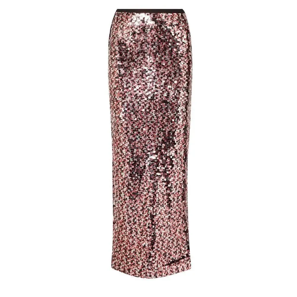 McQ Alexander McQueen Sequin Slit Maxi Tube Skirt ❤️